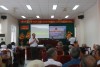 Đồng chí Phan Tuấn Kiệt báo cáo tại buổi truyền thông về Công tác trợ giúp xã hội với người cao tuổi tại xã Phước Nghĩa, huyện Tuy Phước