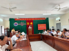 Bà Hà Thị Hiếu - Bí thư Chi bộ, Phó Giám đốc phụ trách Trung tâm - phát biểu tại Hội nghị