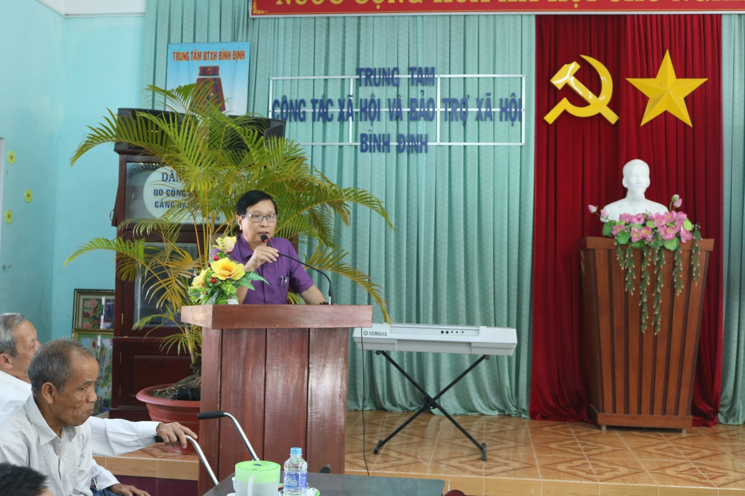 Ông Phan Đình Nhiệp - Giám đốc Trung tâm Công tác xã hội và Bảo trợ xã hội - phát biểu tại lễ kỷ niệm